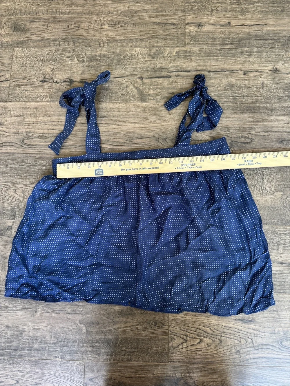 J. Crew Blue Polka Dot Tie-Shoulder Camisole 100% Silk